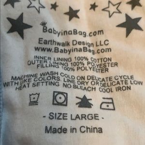 “Baby In A Bag” sleep sack for toddler, large